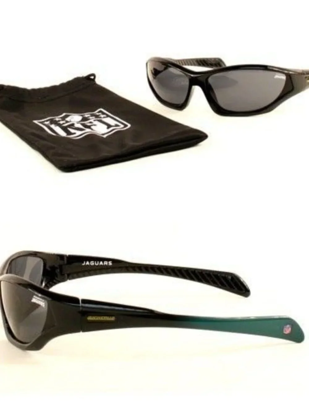 Jacksonville Jaguars Sunglasses Youth Quake with Pouch Bag NFL Official Merch